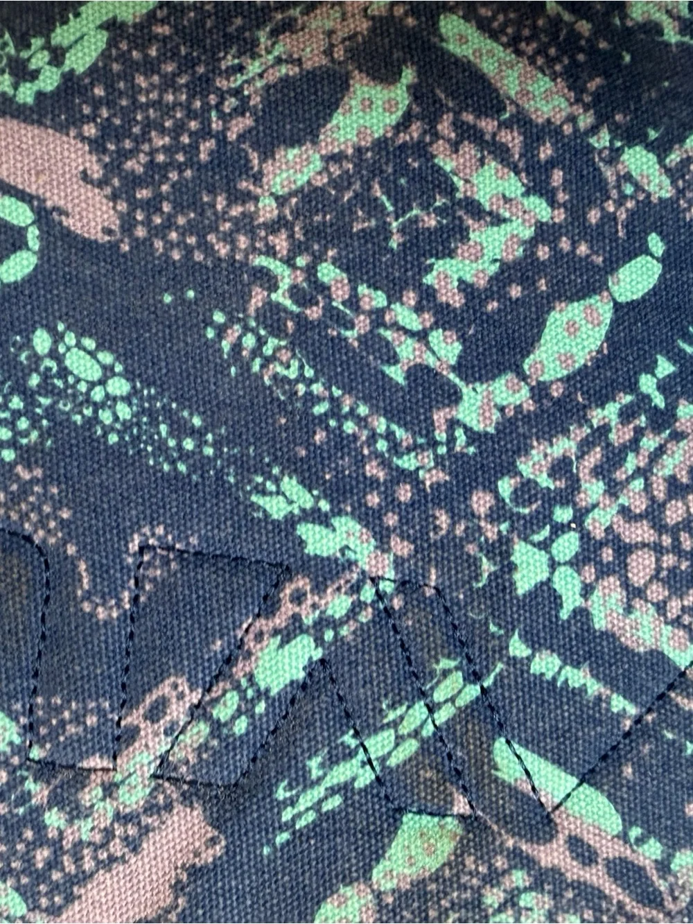 Kavu Blue Teal Patterned Sling Bag